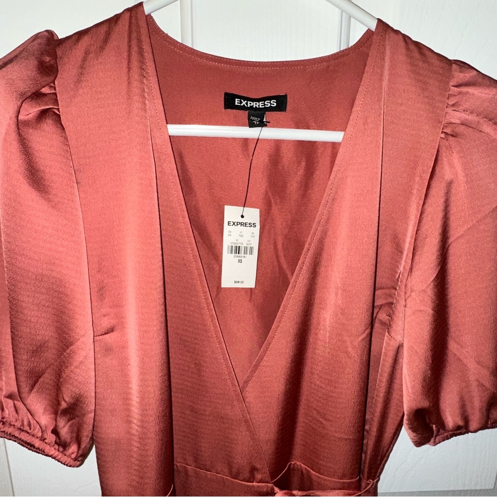 Express Blush Puff Sleeve Dress